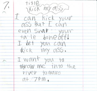 funny Kick my ass letter from my daughter